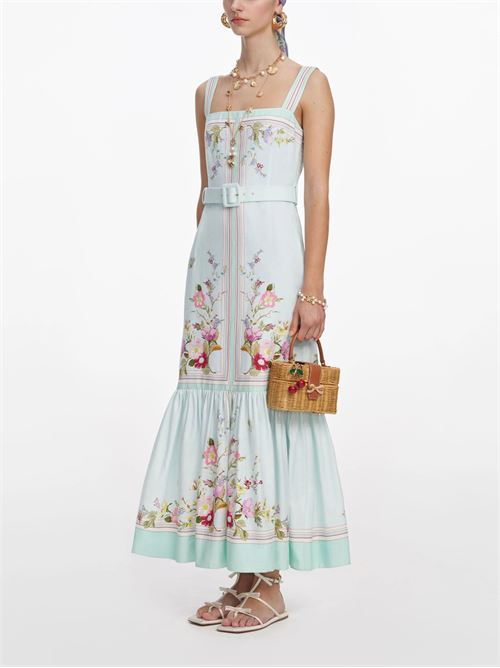 Abito in lino SELF PORTRAIT | AC26030MGGREEN